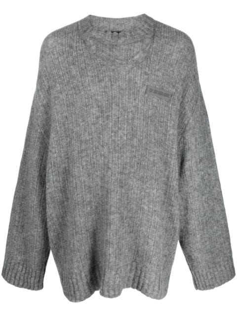LGN  LOUIS GABRIEL NOUCHI  logo-patch knitted jumper