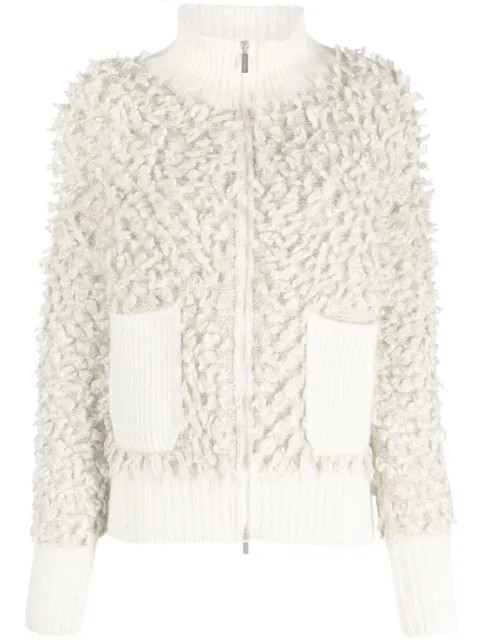 Fabiana Filippi sequin-embellihsed fleece cardigan