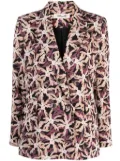 DVF Diane von Furstenberg Gloria floral-pattern double-breasted blazer - Neutrals