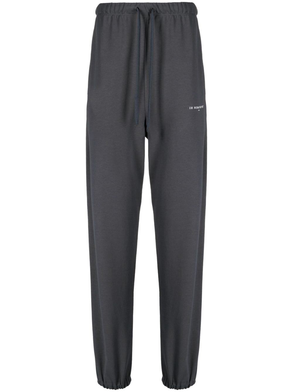 Ih Nom Uh Nit Logo-print Cotton Track Trousers In Grey