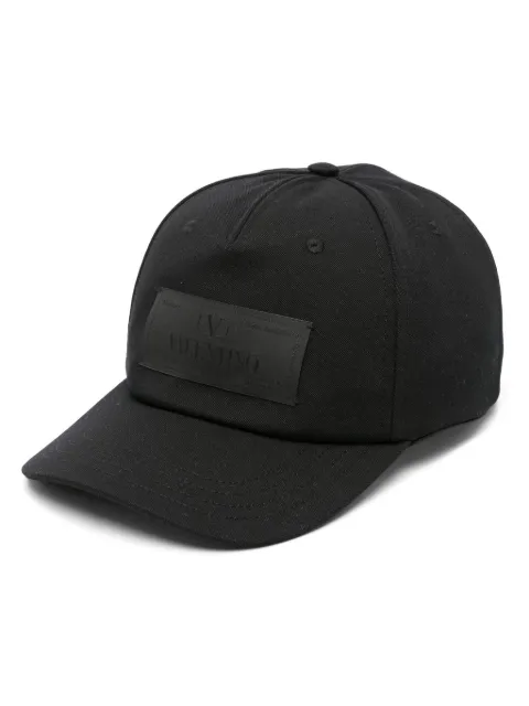 Valentino Garavani logo-patch cotton cap