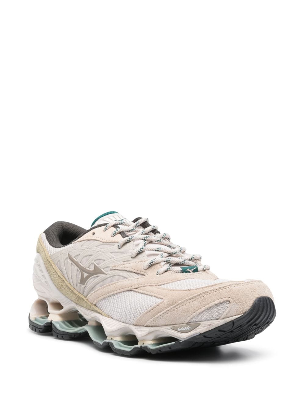Shop Mizuno Wave Prophecy Panelled Sneakers In Neutrals