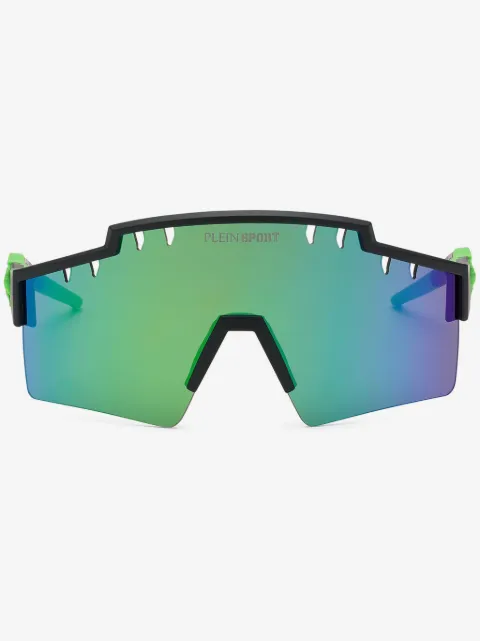 Plein Sport shield-frame mirrored sunglasses
