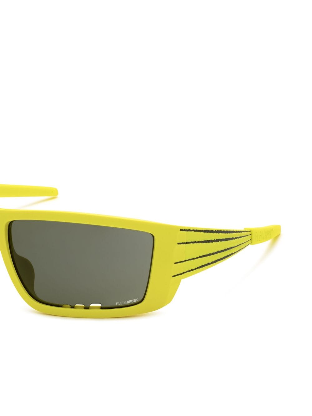 Plein Sport Fierless zonnebril met rechthoekig montuur Geel