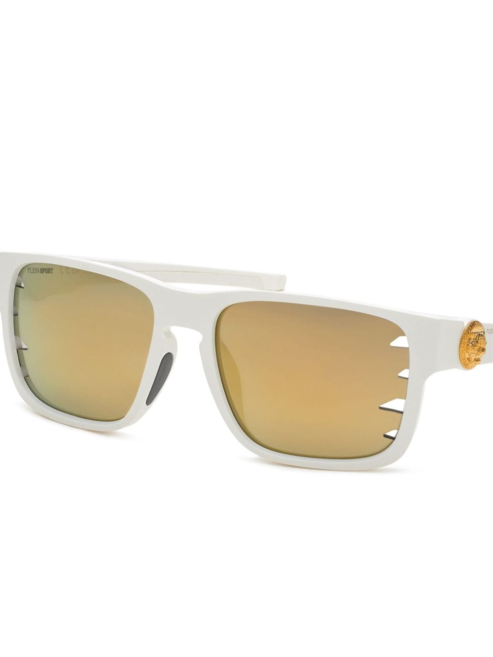 Shop Plein Sport Gaze Square-frame Sunglasses In 白色
