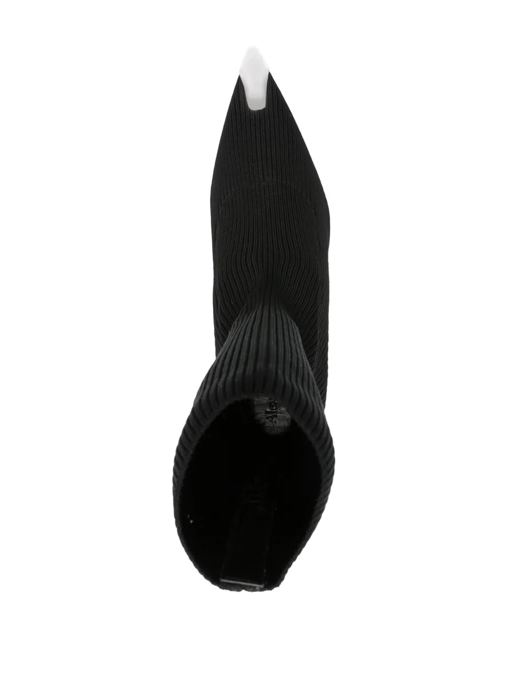 Alexander Mcqueen Slash Knit 90mm Ankle Boots In Black