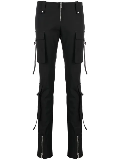 Blumarine pantalones cargo skinny con tiro medio