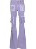 Blumarine low-waist bootcut cargo trousers - Purple