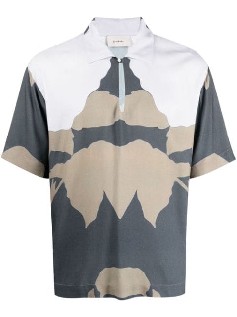 Limitato Quake abstract-print polo shirt 