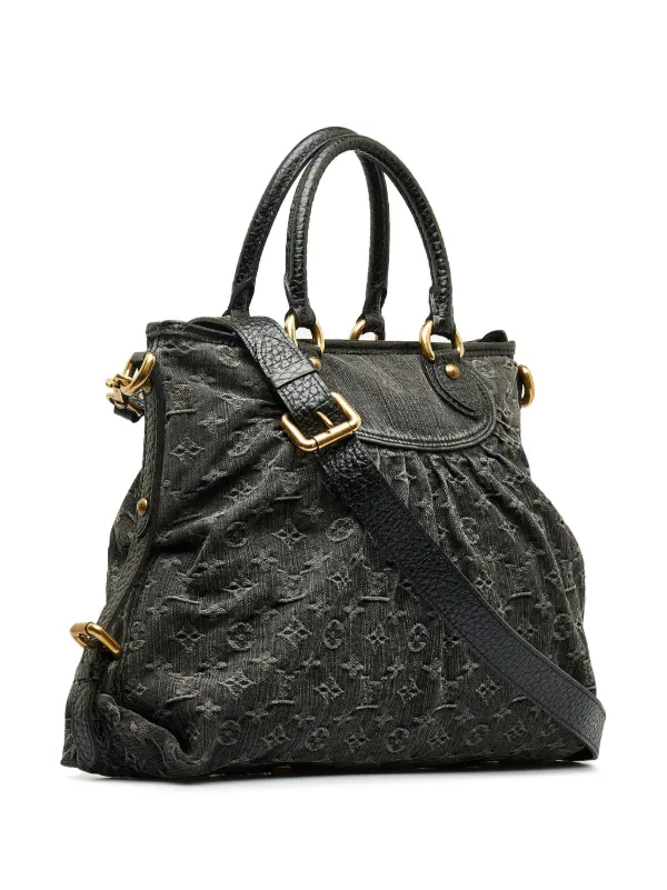 Louis Vuitton Black Monogram Denim Neo Cabby GM Handbag