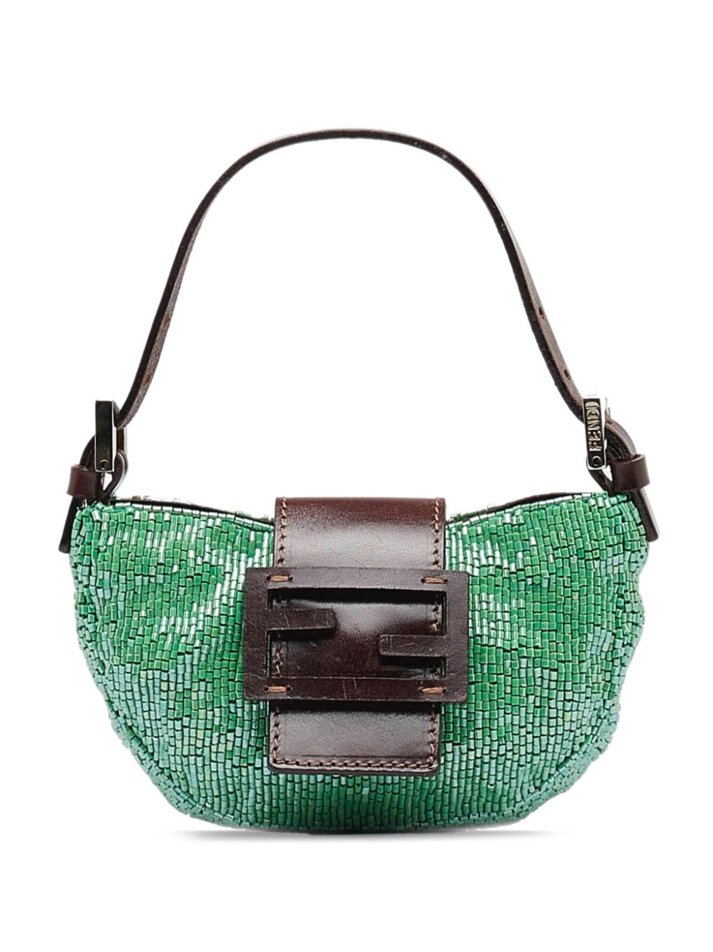 Fendi Green/Brown Python Leather Strap You Bag Shoulder Strap Fendi