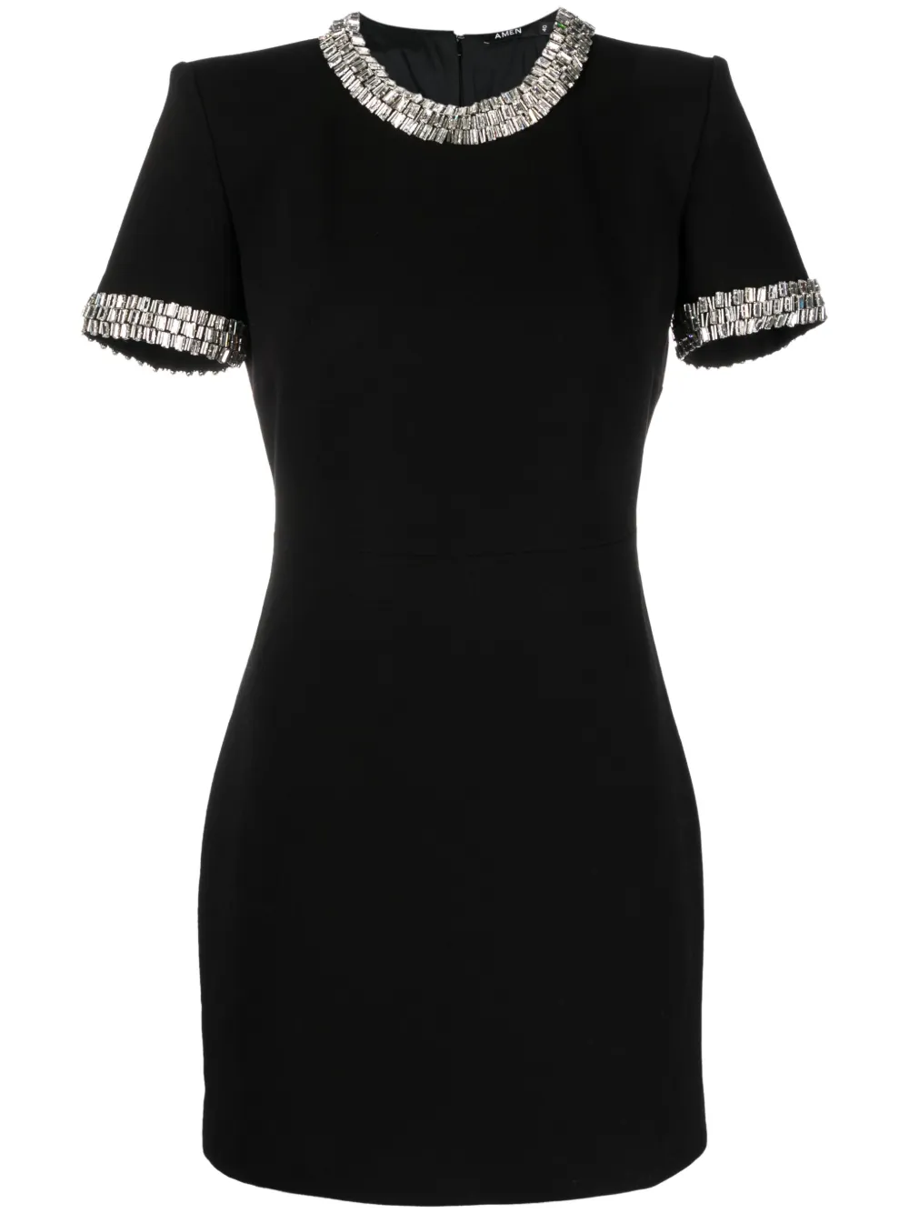 Amen Crystal-embellished Minidress In Black