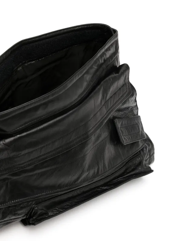 Julius Asymmetric Leather Messenger Bag | Black | FARFETCH