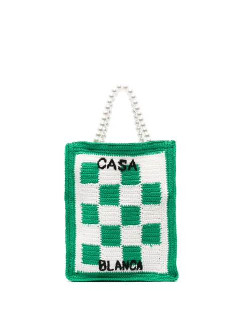 Casablanca Tennis crochet tote bag