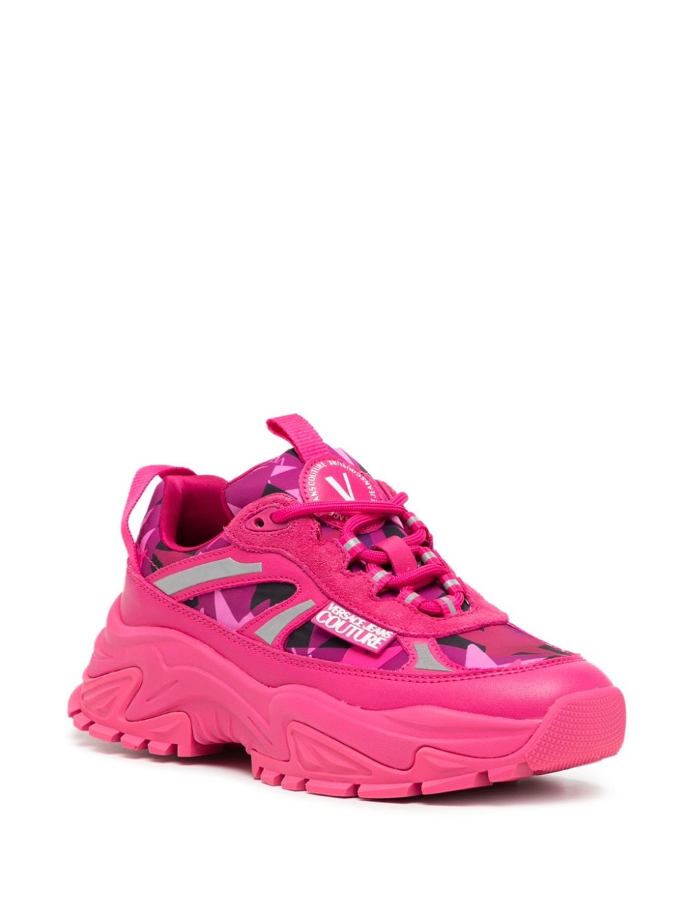 Versace Jeans Couture star-print low-top sneakers Pink