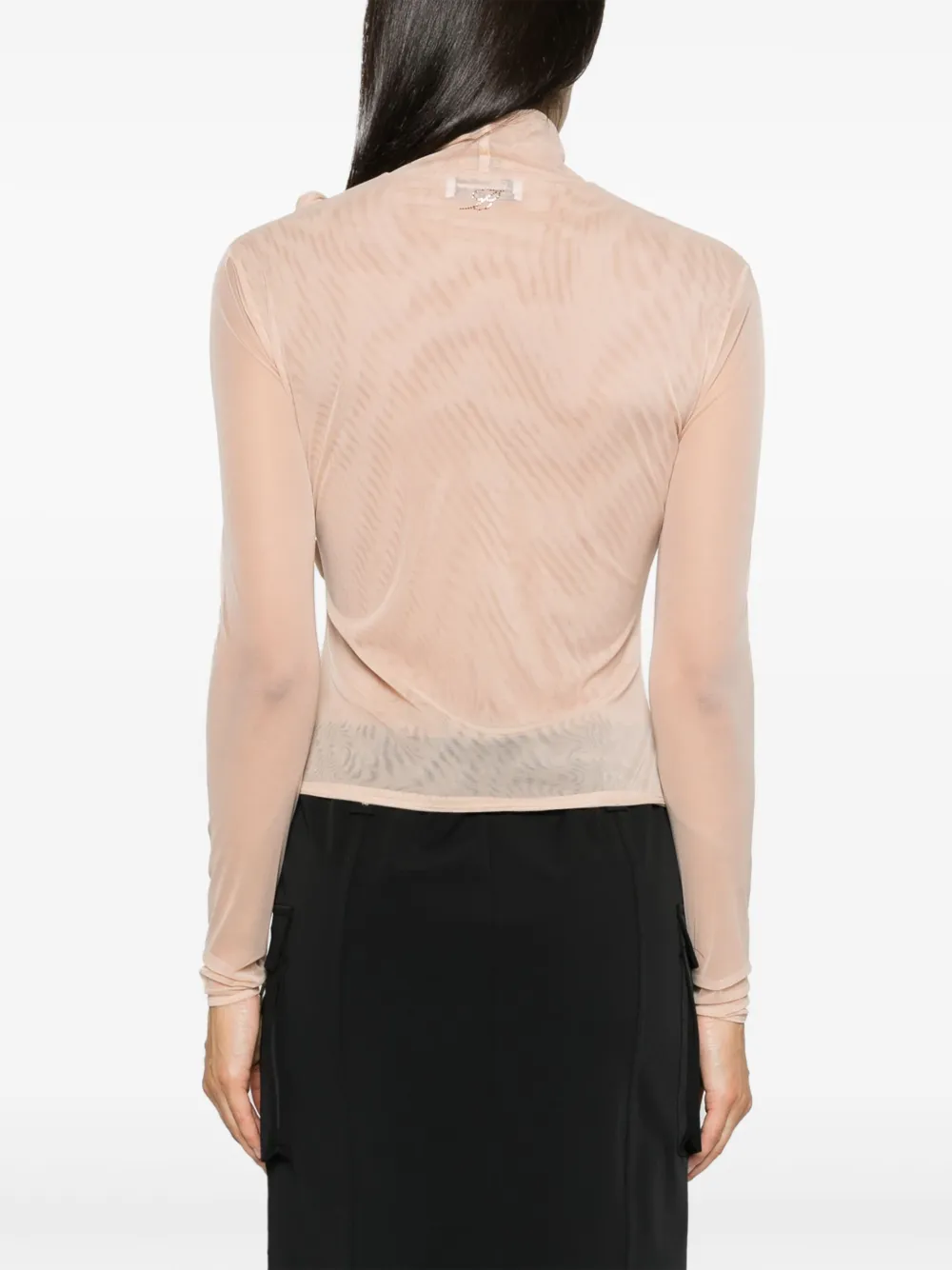 Blumarine Top met bloemenpatch Beige
