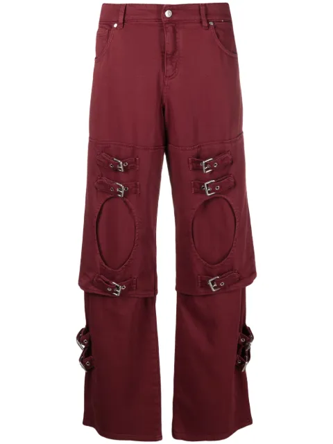 Blumarine buckle-detail boyfriend jeans