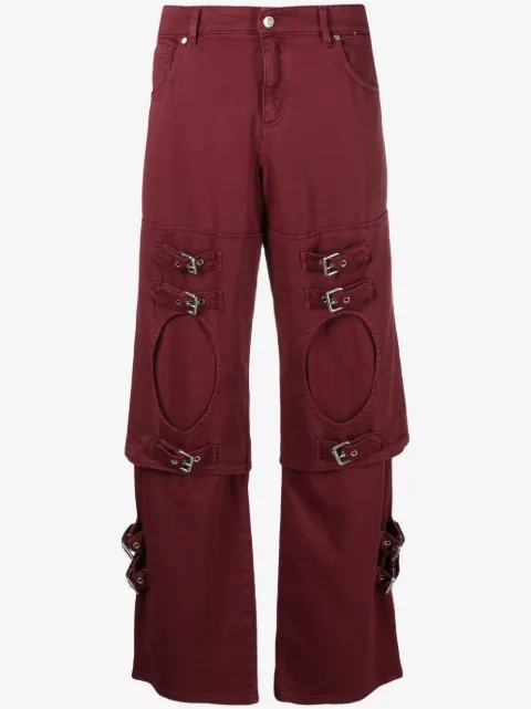 Blumarine buckle-detail boyfriend jeans