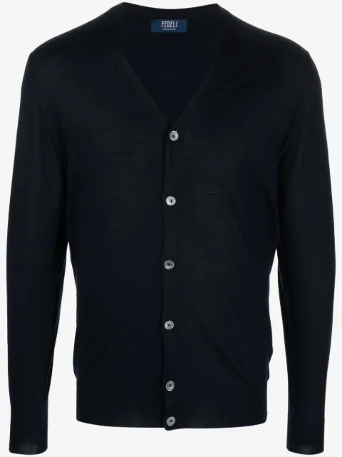 Fedeli V-neck buttoned cardigan