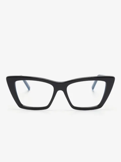 Saint Laurent Eyewear logo-engraved cat-eye frame glasses