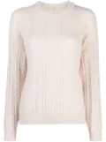 Peserico cable-knit wool-blend jumper - Pink