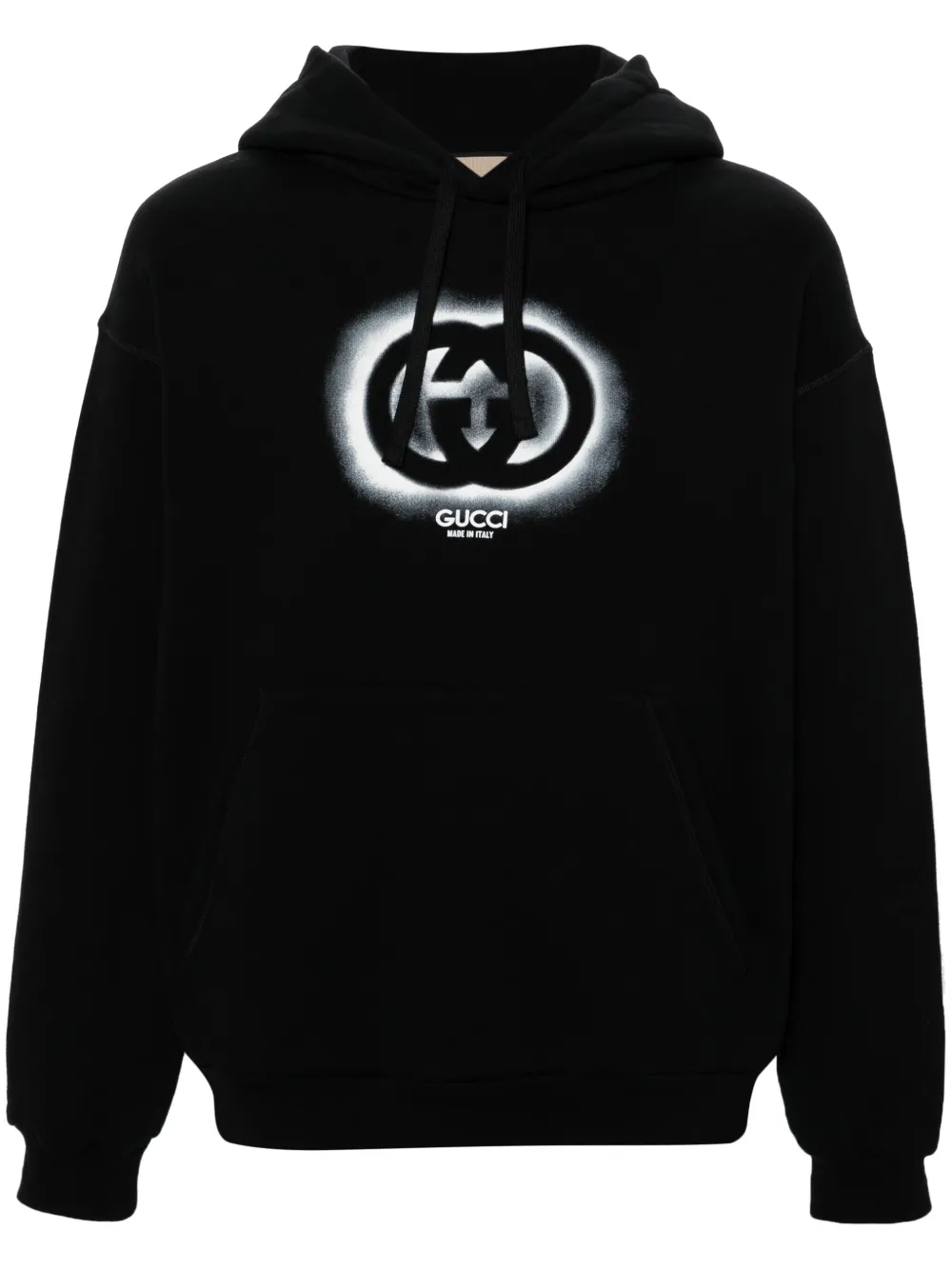 Gucci Hoodie met logoprint Zwart