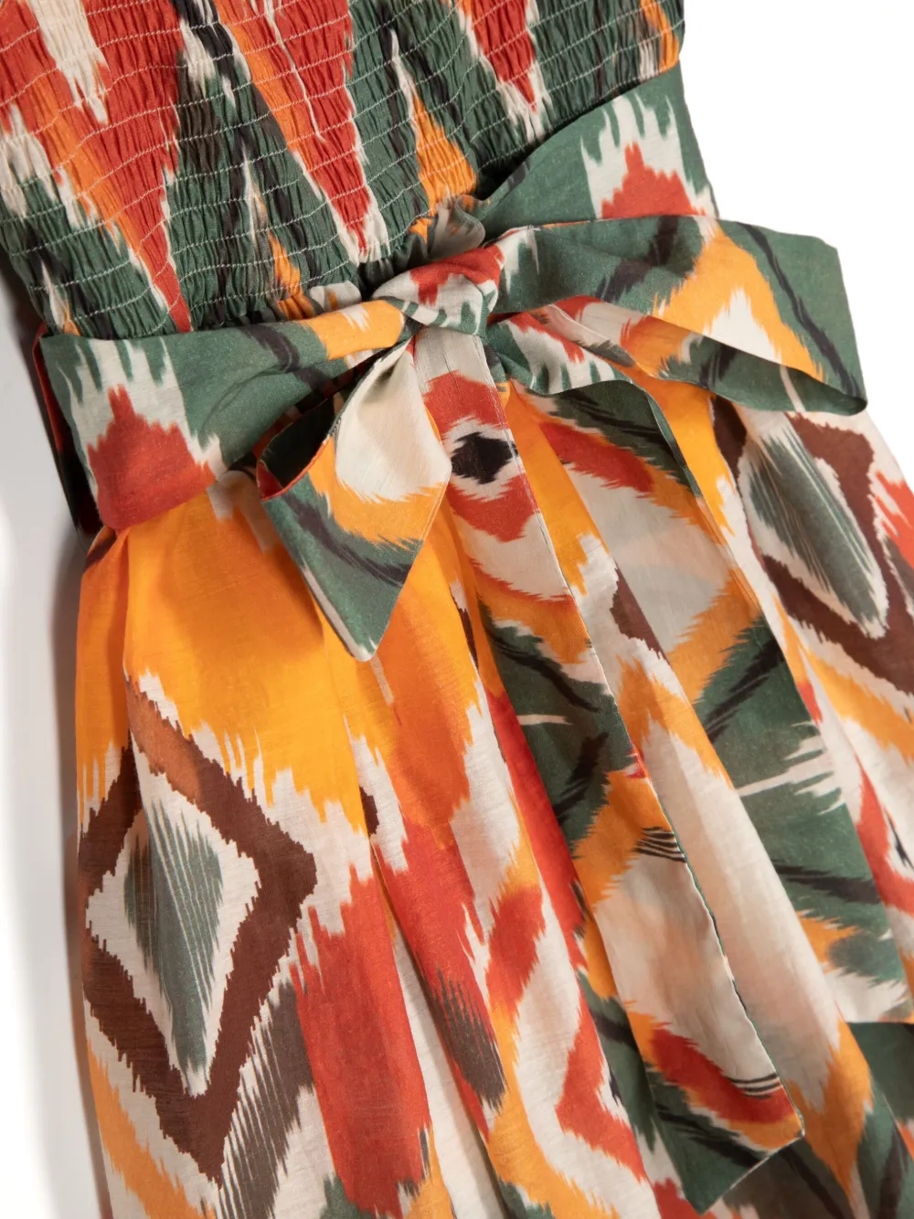 Little Bambah Katoenen jurk met tie-dye print Oranje