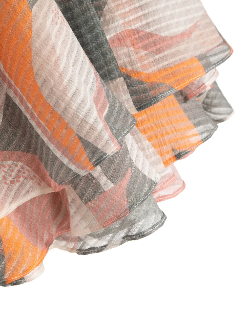 Little Bambah Jurk met ronde hals en grafische print Grijs