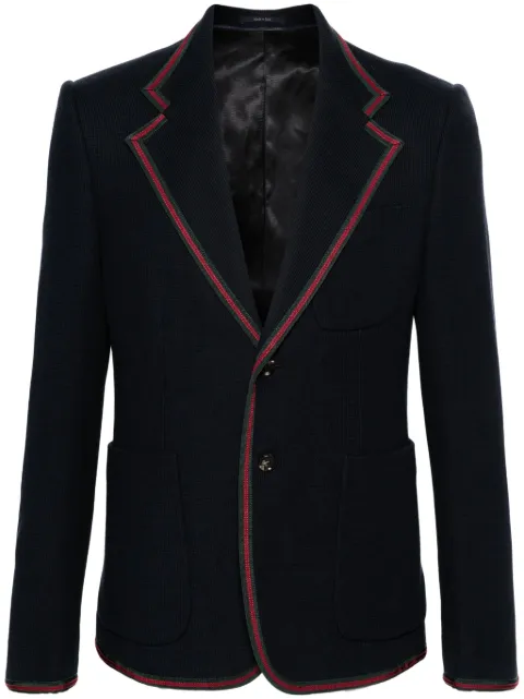 Gucci Web-stripe cotton blazer