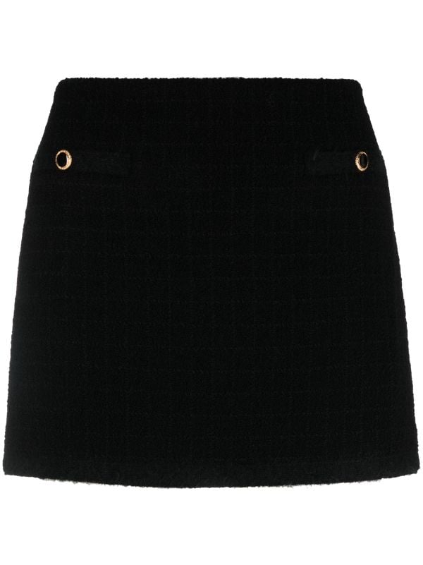 Wool-Blend Mini Skirt in Boucle