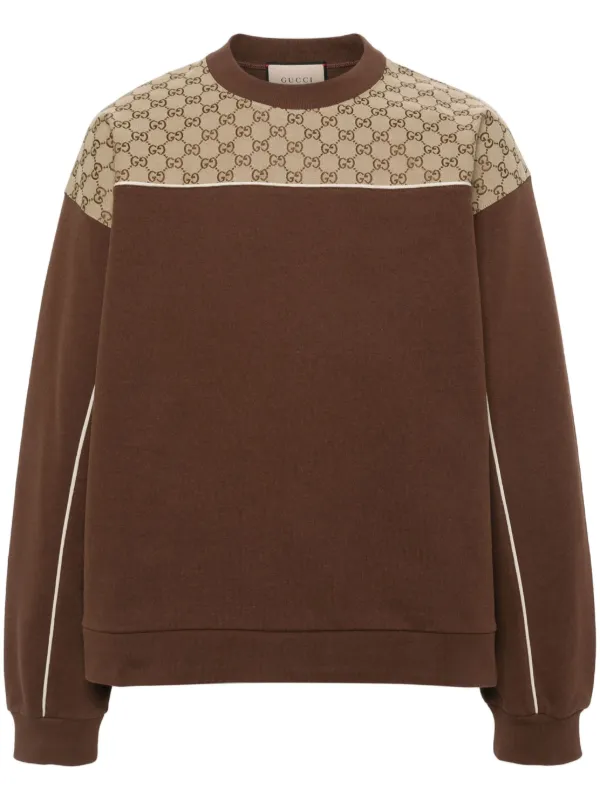 Gucci GG canvas Cotton Sweatshirt Brown FARFETCH AO