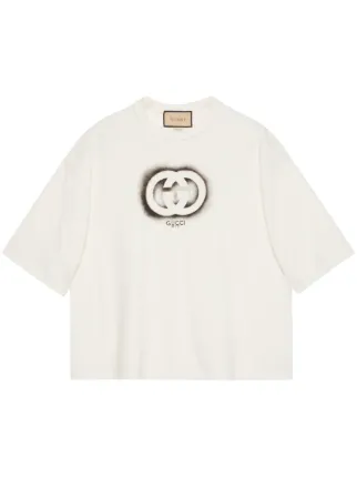 Gucci Logo Print Cotton T-shirt - Farfetch