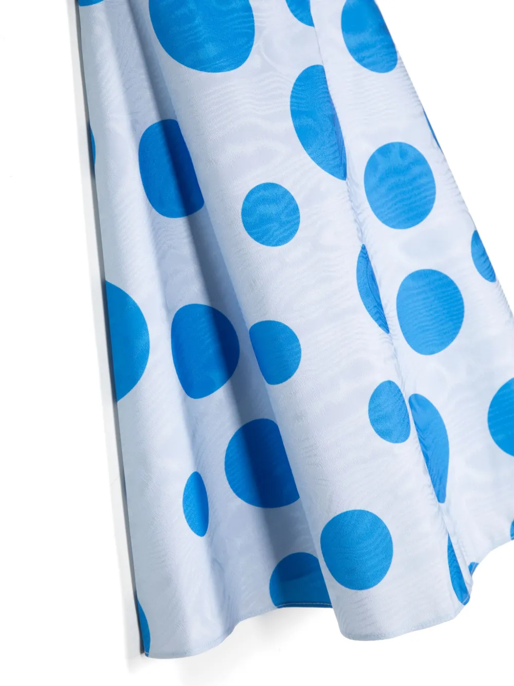 Little Bambah Jurk met stippen en strik Blauw