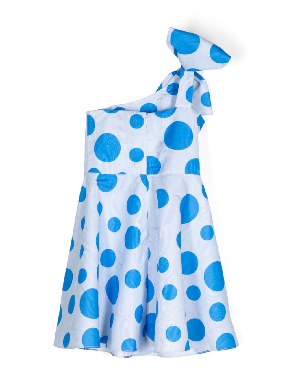 Little Bambah Jurk met stippen en strik - Blauw