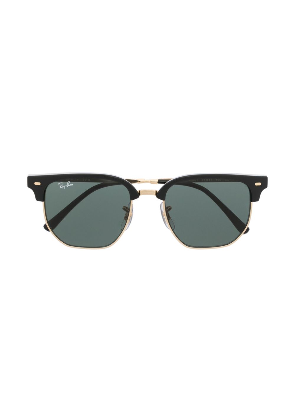 Ray-ban Junior Kids' New Clubmaster Square-frame Sunglasses In Black