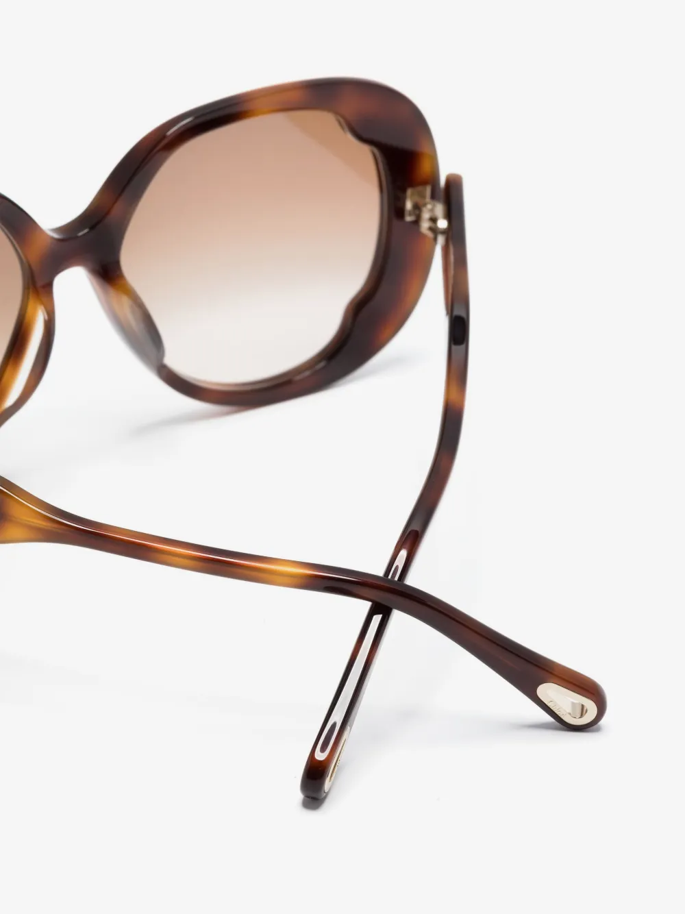 logo-lettering oversize-frame sunglasses, image 3 of 3