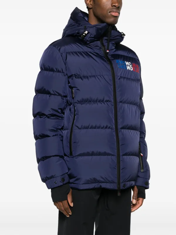 Moncler navy puffer jacket clearance