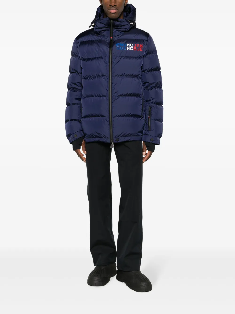 Moncler Grenoble Jack met logoprint Blauw