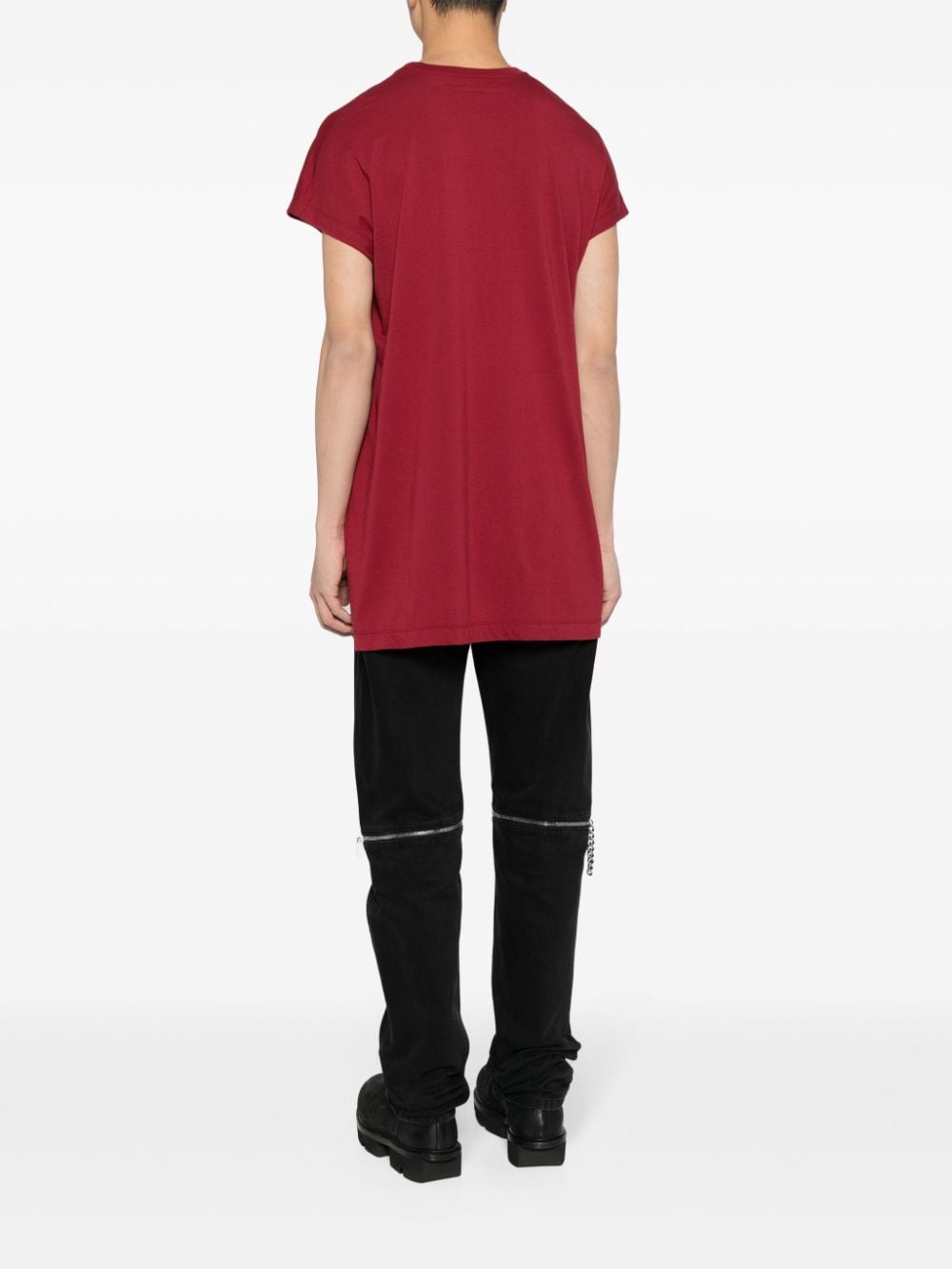 Shop Julius Cotton Jersey T-shirt In Red