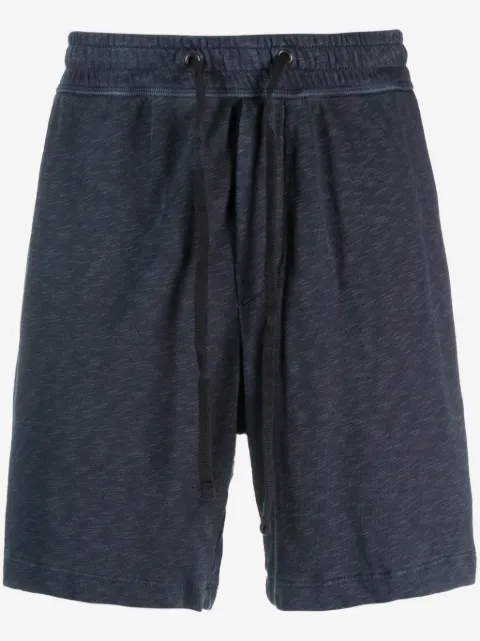 James Perse mélange-effect cotton track shorts