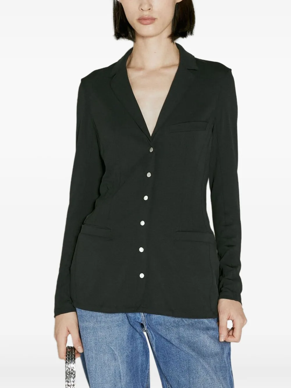 Rabanne Blouse met V-hals Zwart
