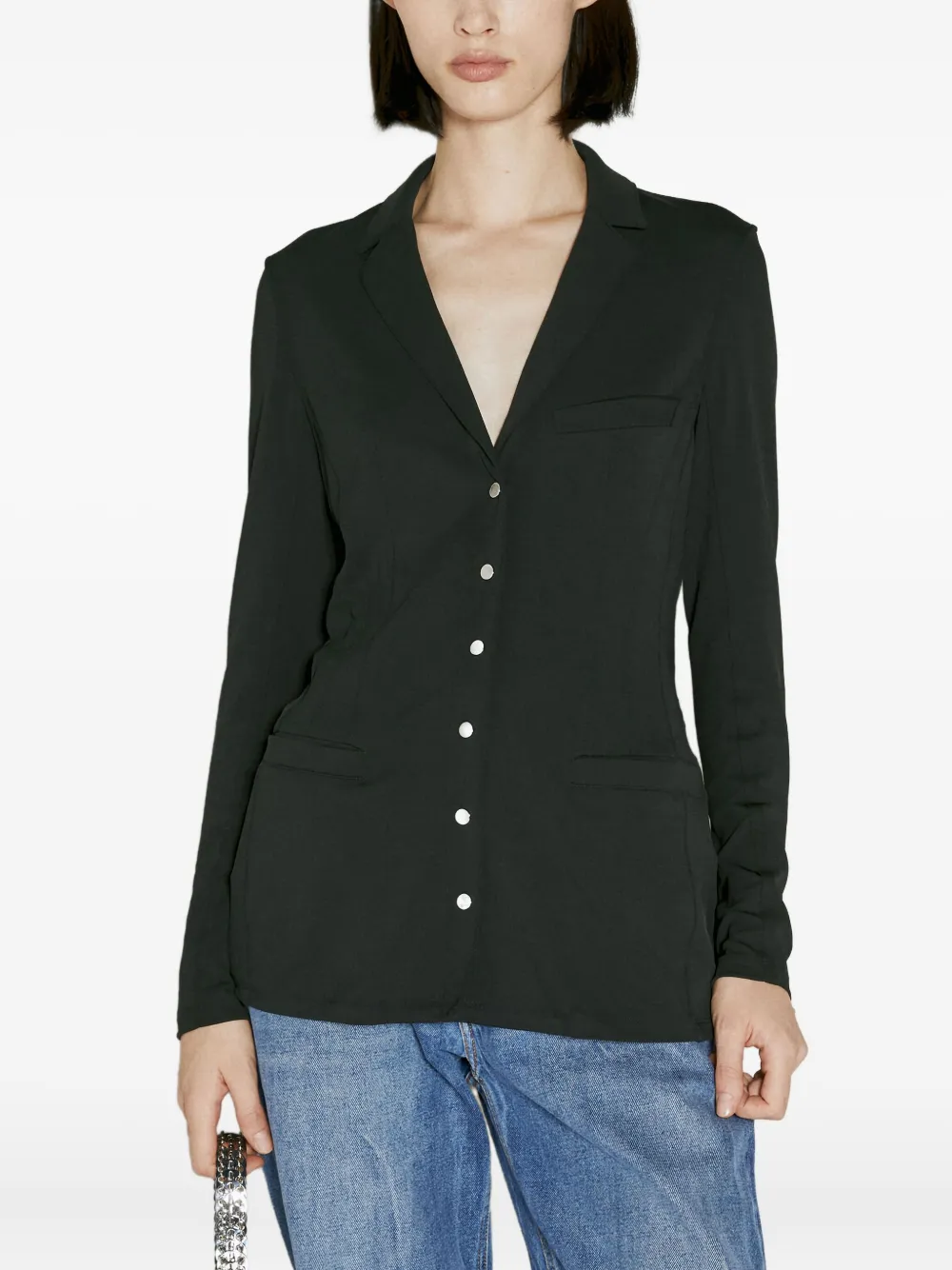 Rabanne Blouse met V-hals Zwart