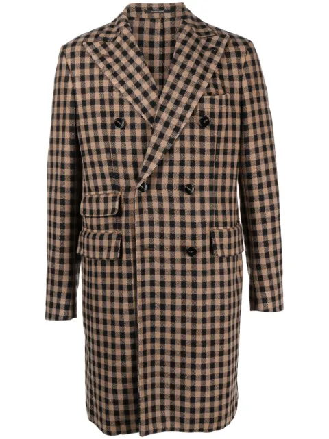 Gabriele Pasini checked virgin-wool blend coat