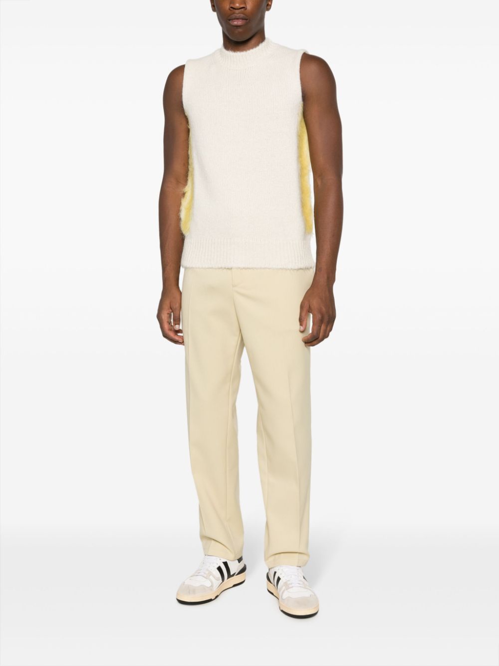 Jil Sander mock-neck knitted vest - Beige