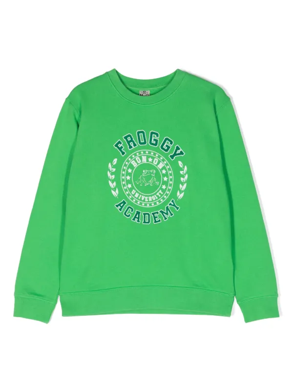 Bonton Froggy Academy Cotton Sweatshirt Farfetch