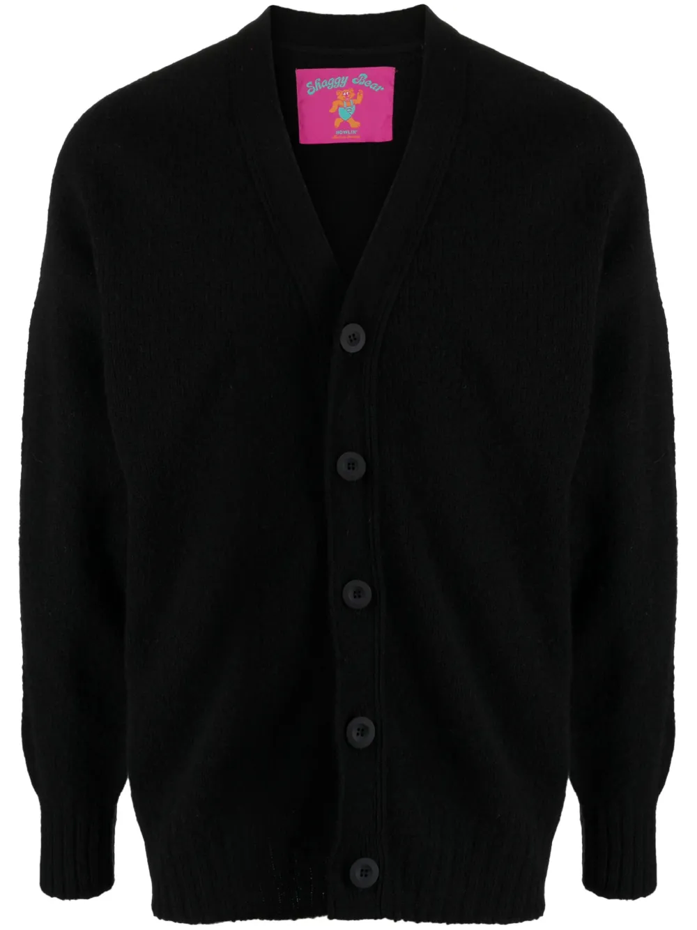 Howlin' Shaggy Bear wool cardigan | Black | Image 1
