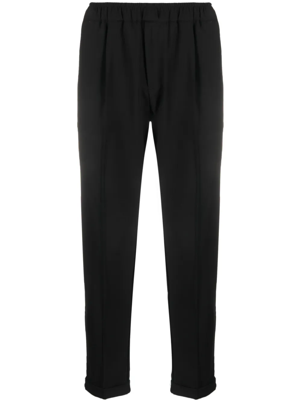 PMD tapered-leg elastic-waist trousers | Black | Image 1