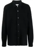 Jil Sander pointed-collar alpaca wool-blend overshirt - Black