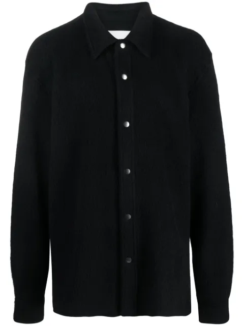Jil Sander pointed-collar alpaca wool-blend overshirt 