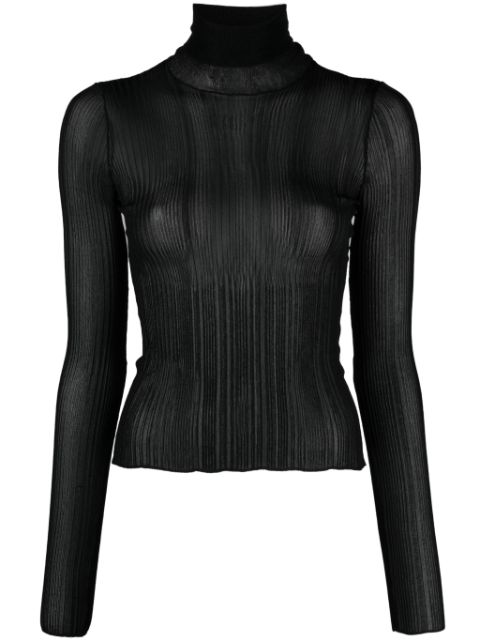 Givenchy semi-sheer mock-neck top